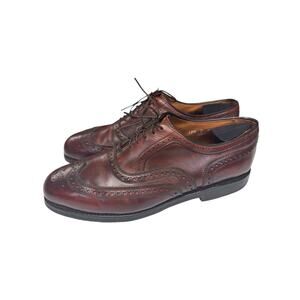 Allen Edmonds McAllister 10.5D Walnut Wingtip Oxfords USA Dress Shoes